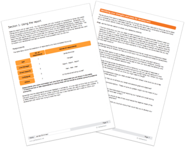 Sample Report pages