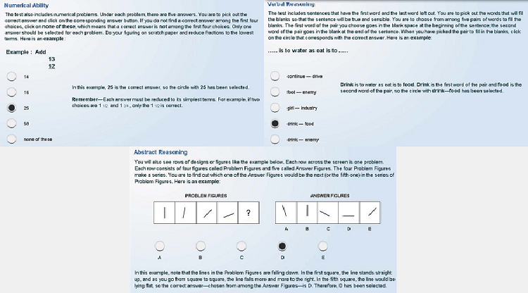 Core abilities example questions