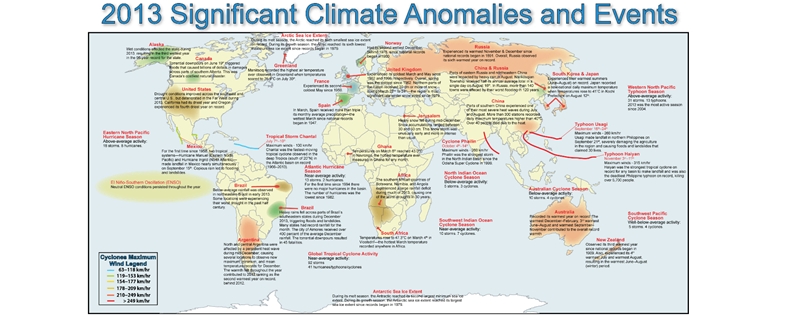 2013 significant climate anomalies and events