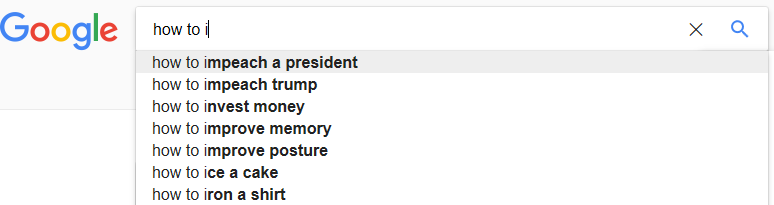 Google Impeachment Search