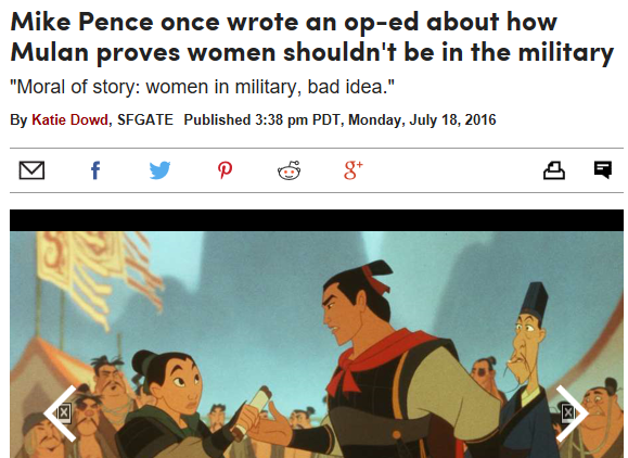 Mike Pence on Women in the Army